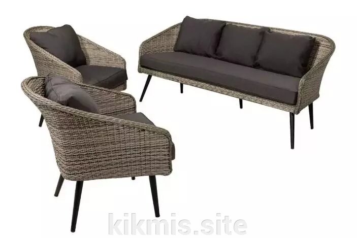 Комплект плетеной мебели Neva Garden диван и два кресла (KWA) от компании Интернет - магазин Kikmis - фото 1