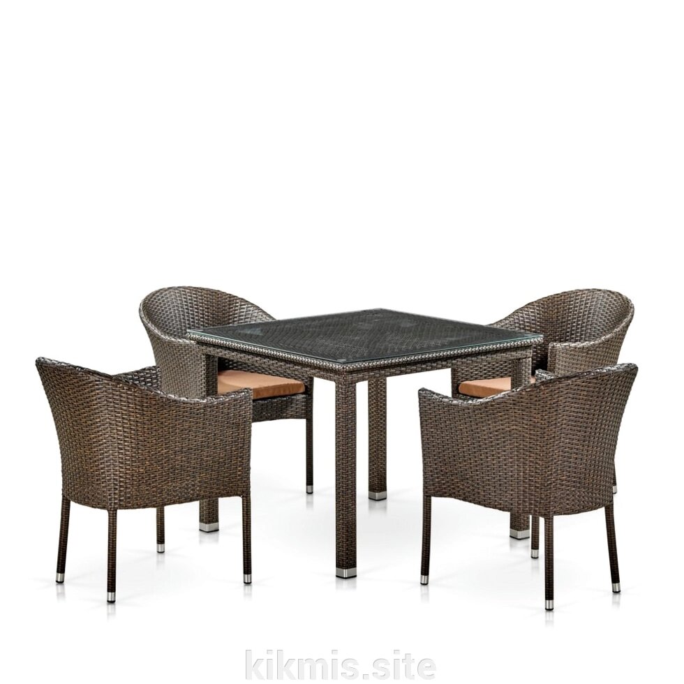 Комплект плетеной мебели T257A/Y350A-W53 Brown 4Pcs от компании Интернет - магазин Kikmis - фото 1