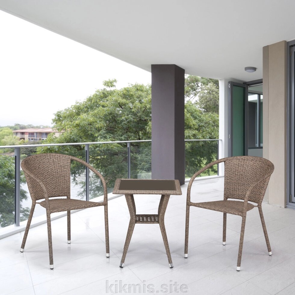 Комплект плетеной мебели T25B/Y137C-W56 Light brown 2Pcs от компании Интернет - магазин Kikmis - фото 1