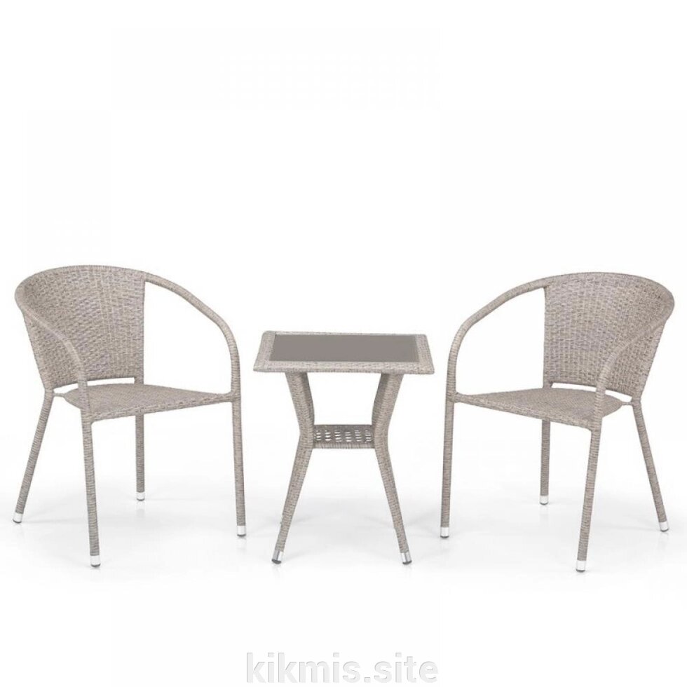 Комплект плетеной мебели T25C/Y137C-W85 Latte (2+1) от компании Интернет - магазин Kikmis - фото 1