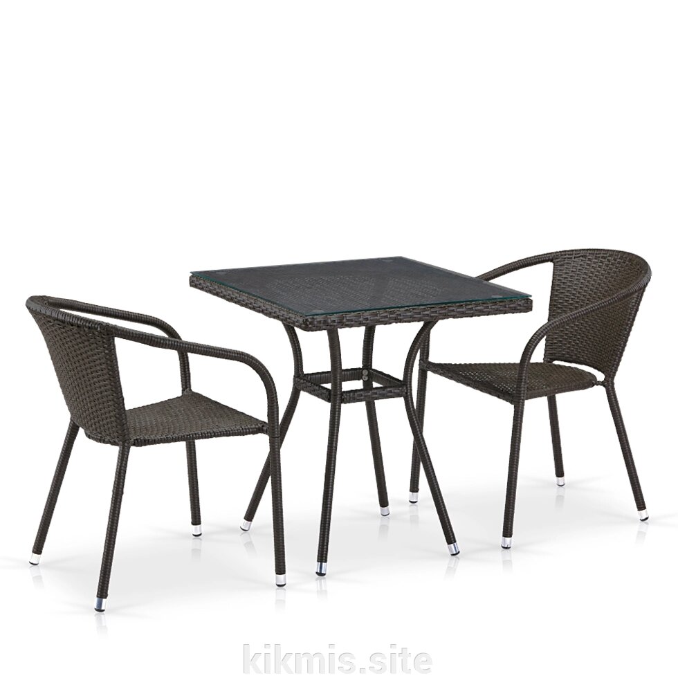 Комплект плетеной мебели T282BNT/Y137C-W53 Brown 2Pcs от компании Интернет - магазин Kikmis - фото 1