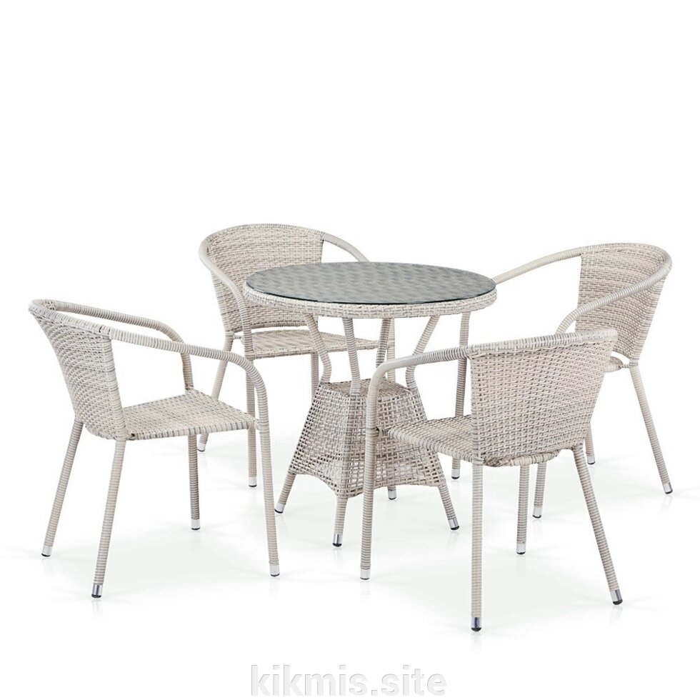 Комплект плетеной мебели T705ANT/Y137C-W85 4Pcs Latte от компании Интернет - магазин Kikmis - фото 1