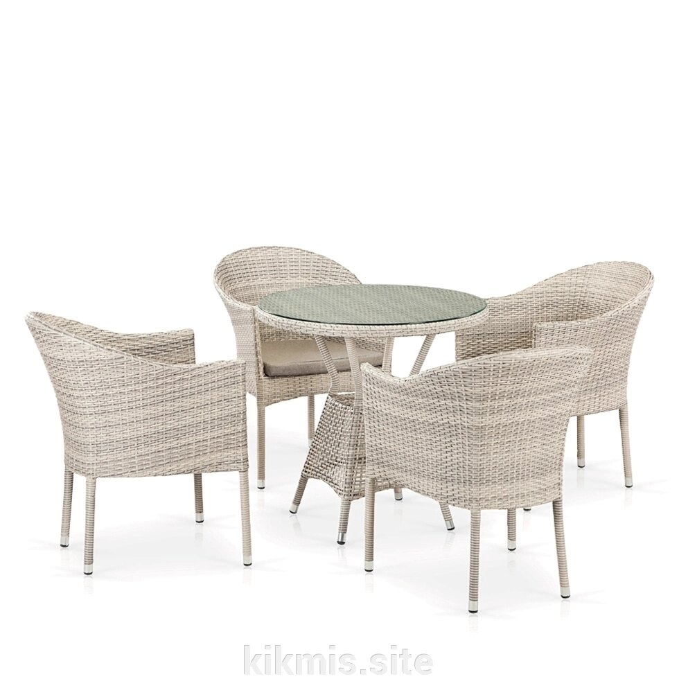 Комплект плетеной мебели T705ANT/Y350-W85 4Pcs Latte от компании Интернет - магазин Kikmis - фото 1