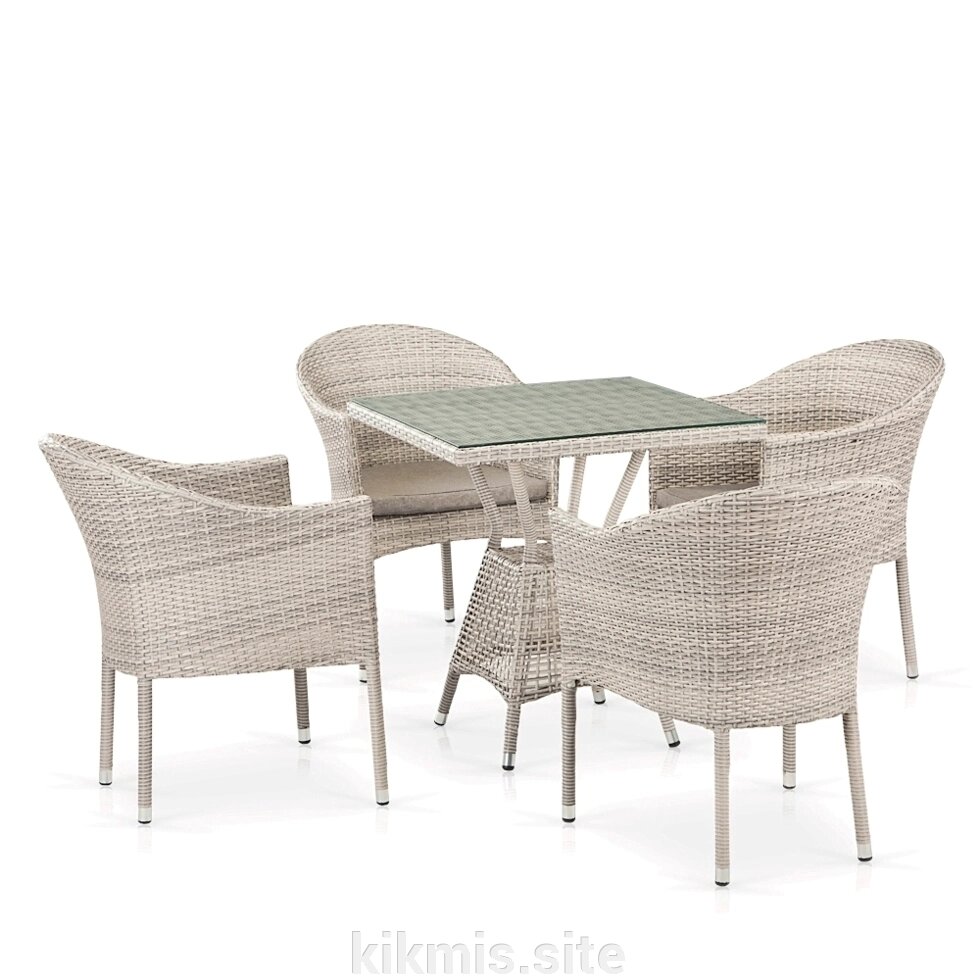 Комплект плетеной мебели T706/Y350-W85 4Pcs Latte от компании Интернет - магазин Kikmis - фото 1