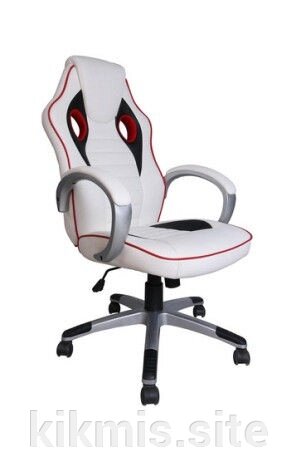 Компьютерное кресло Bianco иск. кожа, белый/красный ТСH