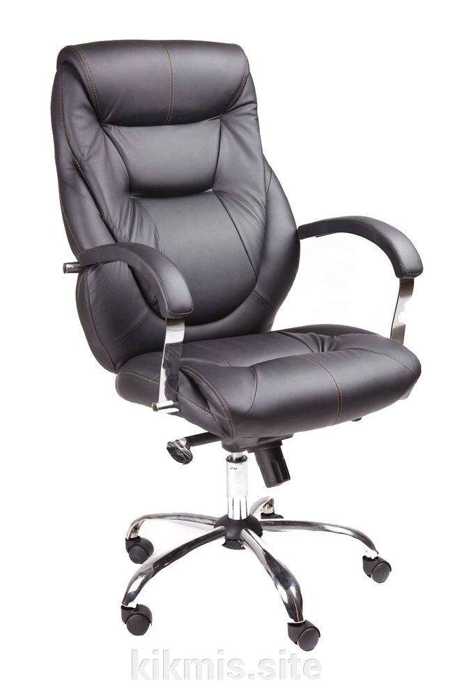 Компьютерное кресло "КОЛОРАДО" нат кожа (хром черный) от компании Интернет - магазин Kikmis - фото 1