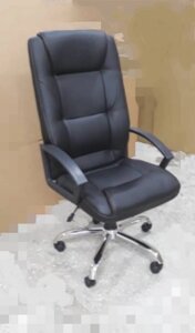 Компьютерное кресло руководителя Аризона экокожа чёрный (пластик)
