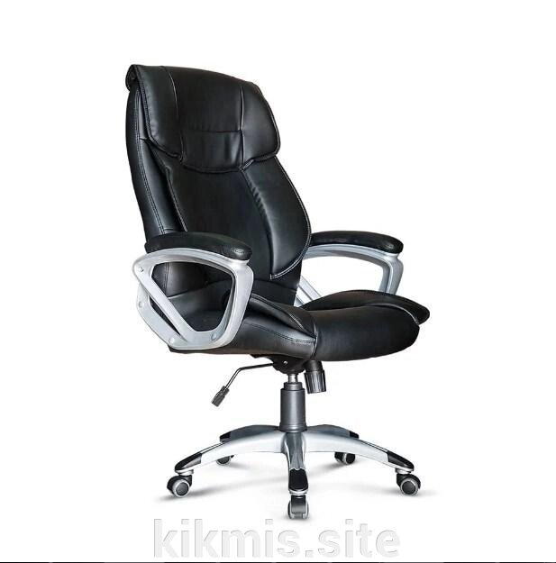Компьютерное кресло руководителя Фидель экокожа чёрный (пластик) от компании Интернет - магазин Kikmis - фото 1
