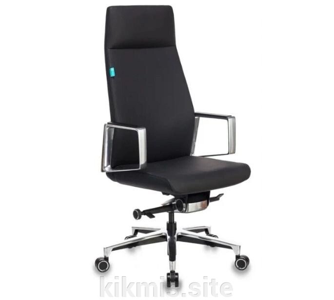 Компьютерное кресло руководителя JONS нат кожа черная ИМ от компании Интернет - магазин Kikmis - фото 1