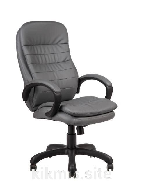 Компьютерное кресло руководителя Кураж экокожа серый (пластик) от компании Интернет - магазин Kikmis - фото 1