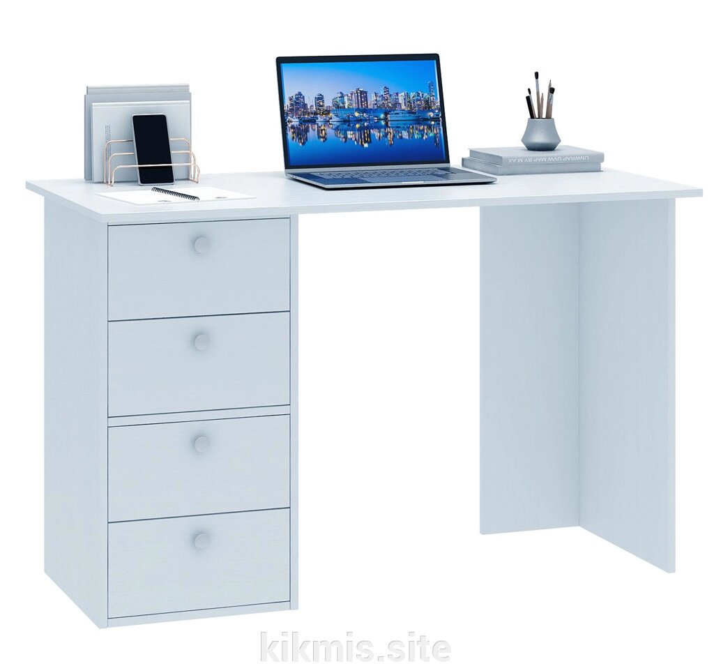 Компьютерный стол  МФ Мастер Прайм-41 белый от компании Интернет - магазин Kikmis - фото 1