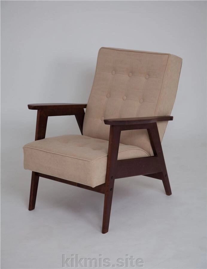 Кресло для отдыха РЕТРО (темный тон / RS 03 - бежевый) от компании Интернет - магазин Kikmis - фото 1