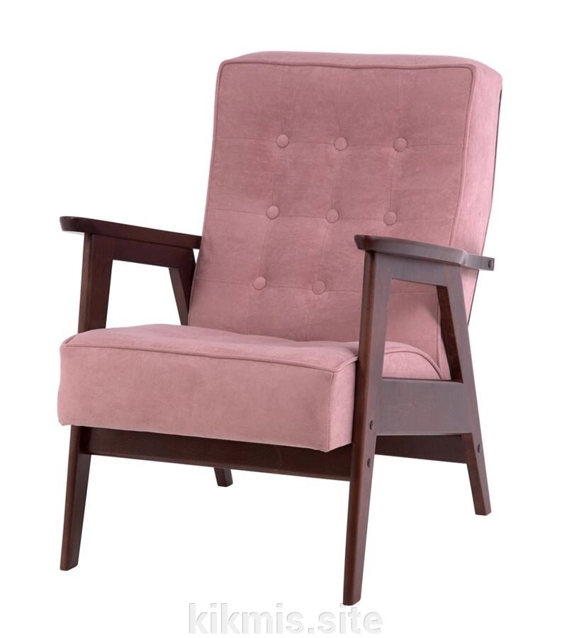 Кресло для отдыха РЕТРО (темный тон / RS 12 - розовый) от компании Интернет - магазин Kikmis - фото 1