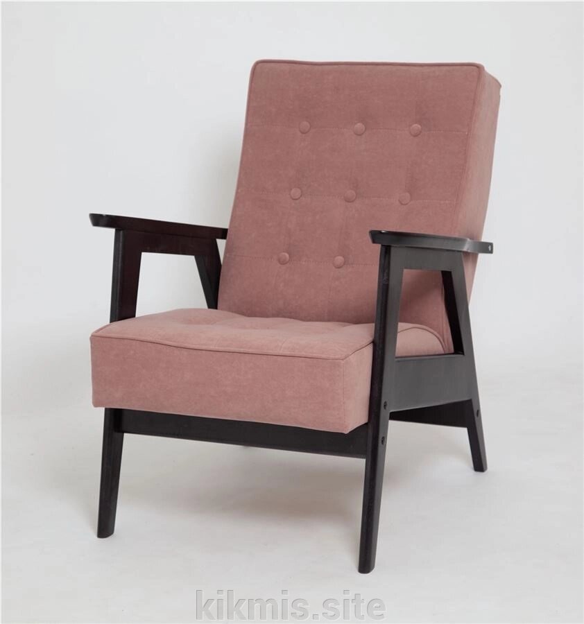 Кресло для отдыха РЕТРО (венге / RS 12 - розовый) от компании Интернет - магазин Kikmis - фото 1