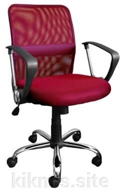 Кресло для персонала 8078 F-5 ткань бордо ДК от компании Интернет - магазин Kikmis - фото 1