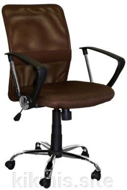 Кресло для персонала  8078 F-5 ткань коричневая ДК от компании Интернет - магазин Kikmis - фото 1
