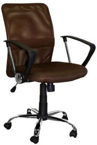 Кресло для персонала 8078 F-5 ткань коричневая ДК