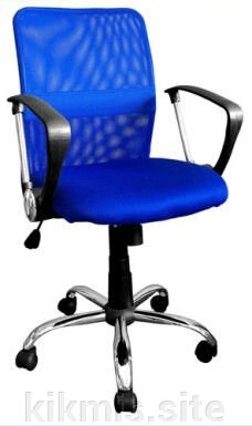 Кресло для персонала  8078 F-5 ткань синяя ДК от компании Интернет - магазин Kikmis - фото 1