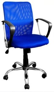 Кресло для персонала 8078 F-5 ткань синяя ДК