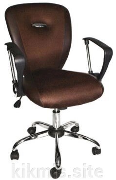 Кресло для персонала  812 F-3 ткань коричневая ДК от компании Интернет - магазин Kikmis - фото 1