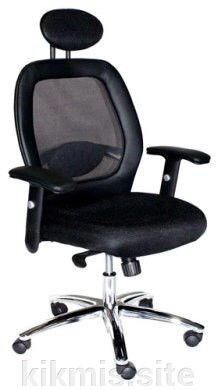 Кресло для персонала 9520 F-1 ткань черная ДК от компании Интернет - магазин Kikmis - фото 1