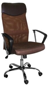Кресло для посетителей 935 L-2 ткань коричневая ДК