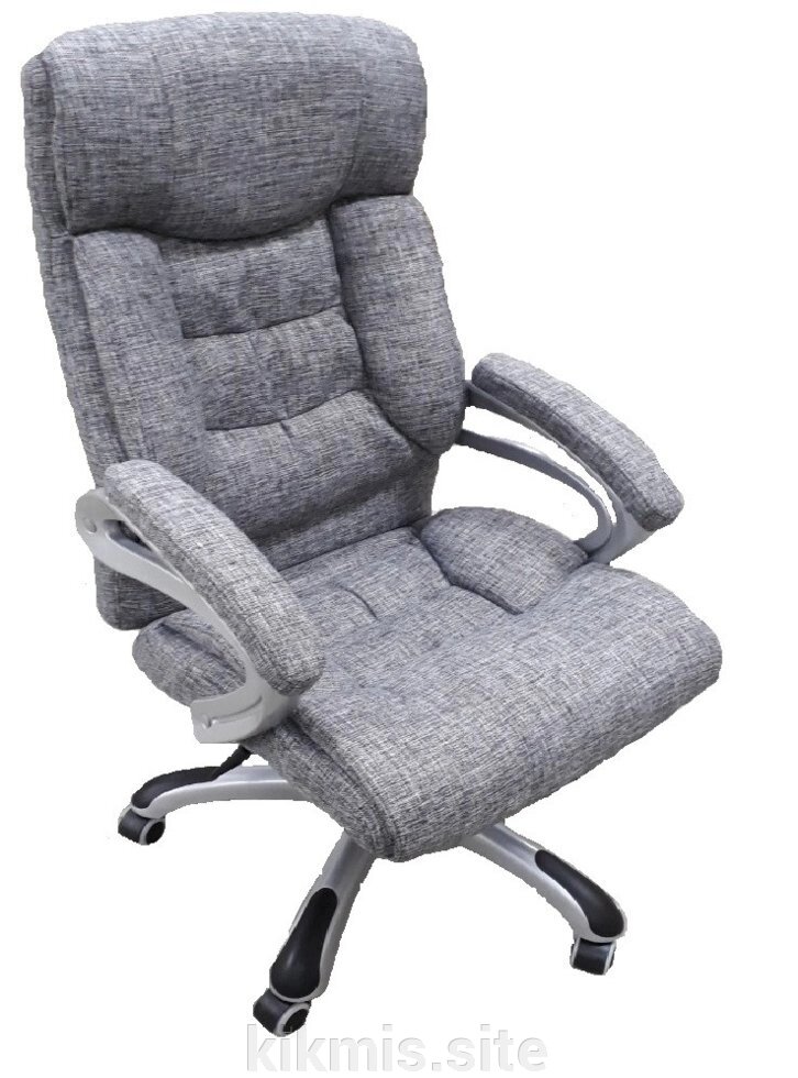 Кресло для руководителя Аллегро рогожка серая ИМ от компании Интернет - магазин Kikmis - фото 1
