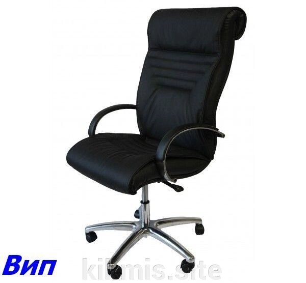 Кресло для руководителя Вип, эко черная тг Экстра от компании Интернет - магазин Kikmis - фото 1