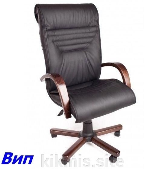 Кресло для руководителя Вип, сп кожа черная тг Экстра от компании Интернет - магазин Kikmis - фото 1