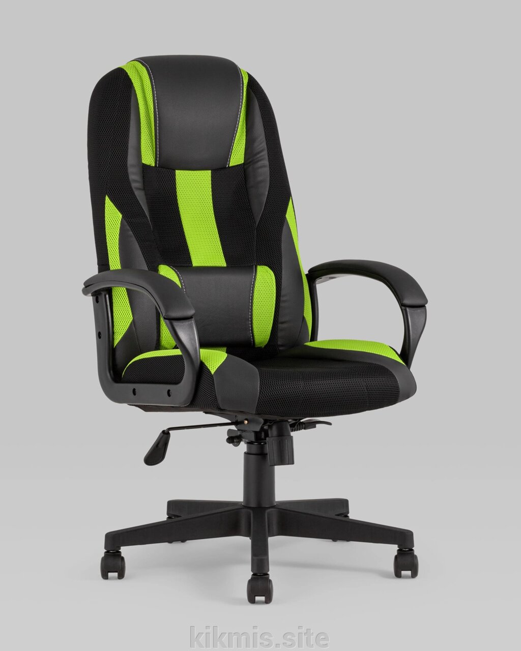 Кресло игровое Stool Group TopChairs ST-CYBER 9 Черный/Зеленый от компании Интернет - магазин Kikmis - фото 1