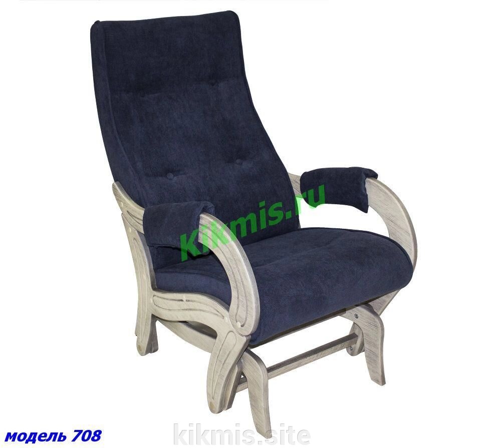 Кресло-качалка глайдер Модель 708 экокожа и ткань от компании Интернет - магазин Kikmis - фото 1
