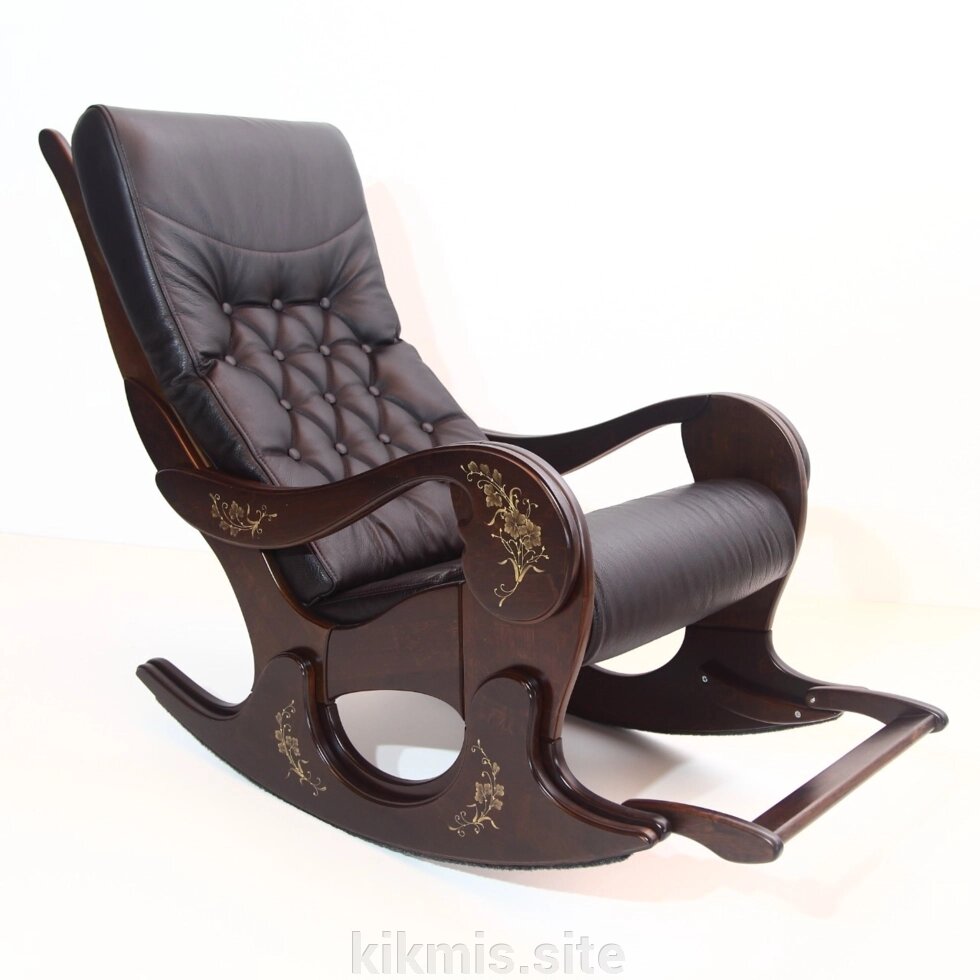 Кресло-качалка Грация с подушкой с росписью от компании Интернет - магазин Kikmis - фото 1