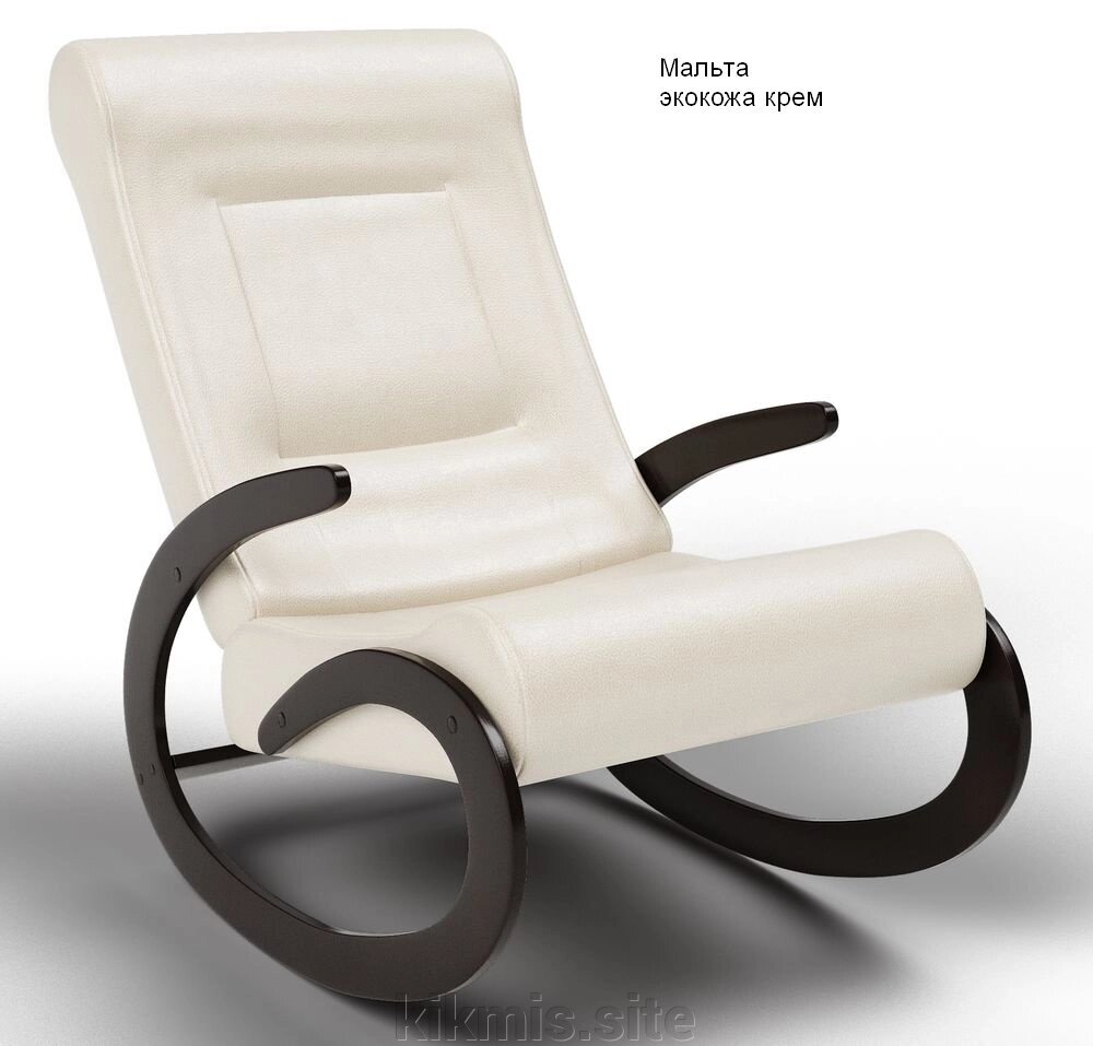 Кресло качалка Мальта экокожа крем КМ от компании Интернет - магазин Kikmis - фото 1