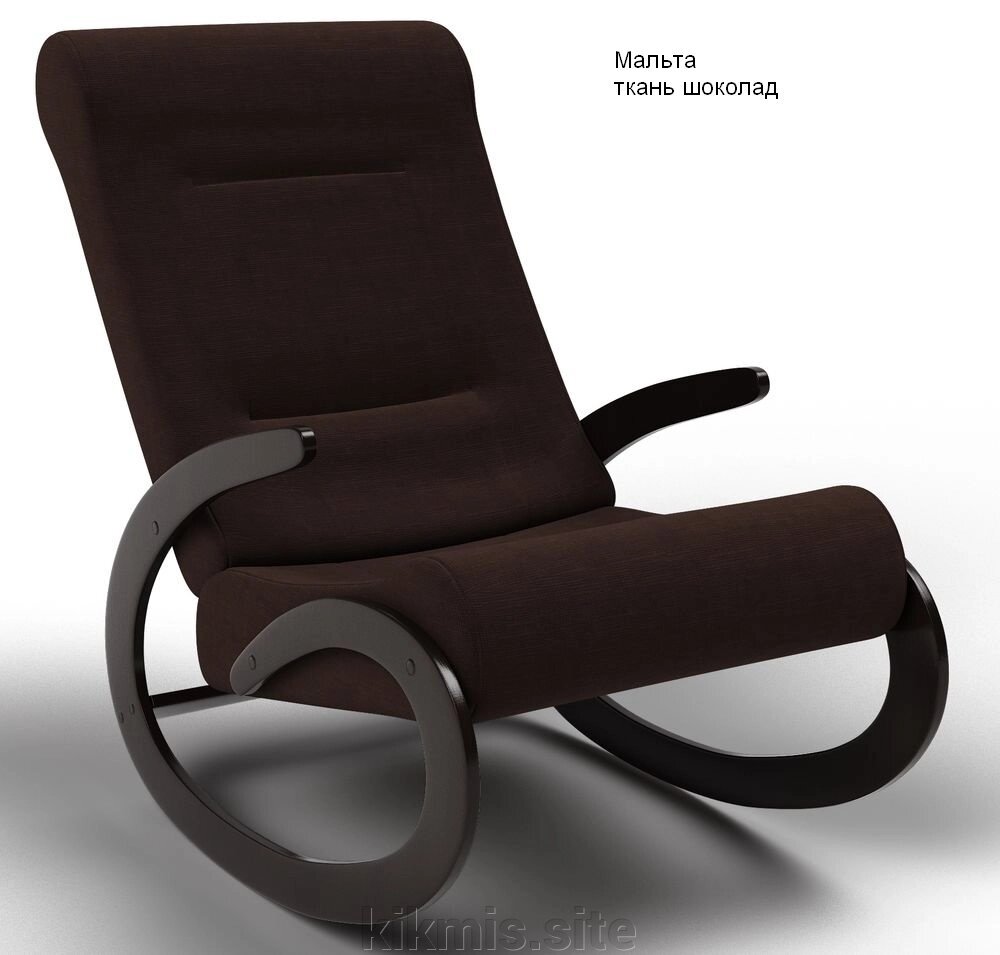 Кресло качалка Мальта ткань шоколад КМ от компании Интернет - магазин Kikmis - фото 1