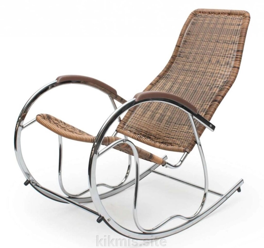 Кресло-качалка металокаркас VS-9009-P008 TRIPLE Орех от компании Интернет - магазин Kikmis - фото 1