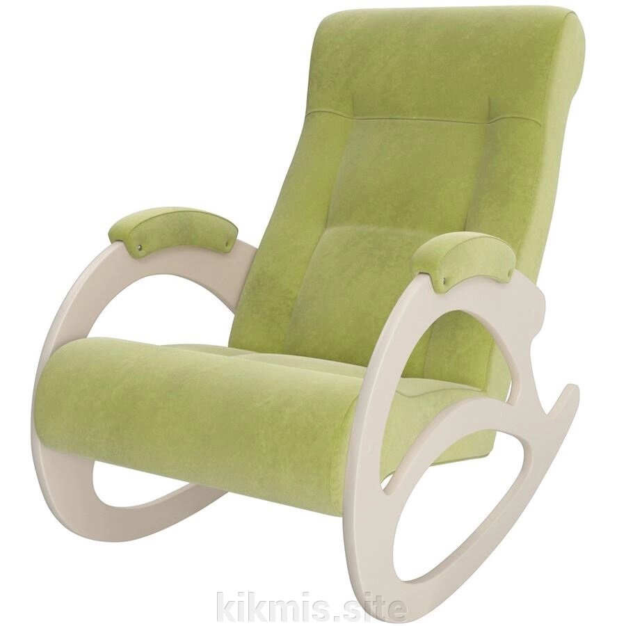 Кресло-качалка Орион 4 (Дуб шампань / Без лозы / ткань Verona Apple green ) от компании Интернет - магазин Kikmis - фото 1