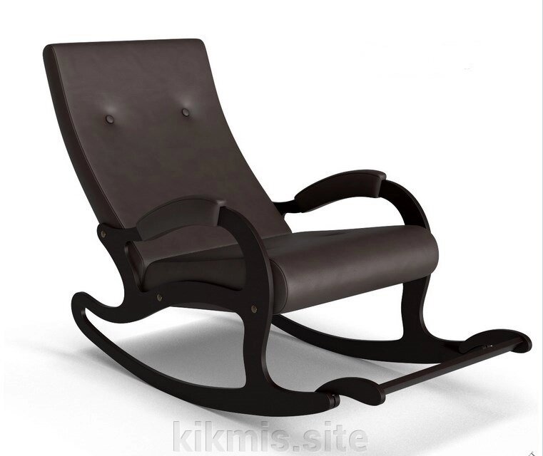 Кресло-качалка Сан-Ремо с откидной подножкой экокожа венге КП от компании Интернет - магазин Kikmis - фото 1