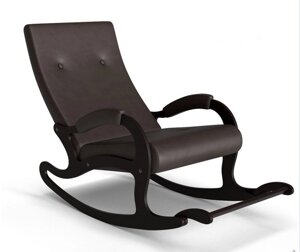Кресло-качалка Сан-Ремо с откидной подножкой экокожа венге КП