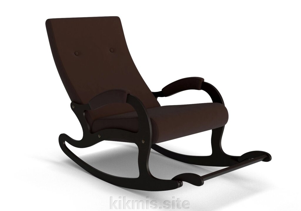 Кресло-качалка Сан-Ремо с откидной подножкой ткань шоколад КП от компании Интернет - магазин Kikmis - фото 1