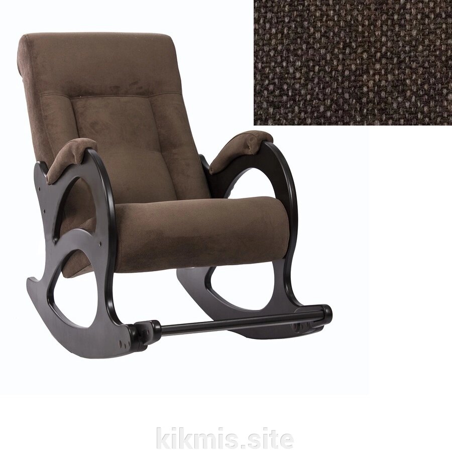 Кресло-качалка Сиетл (мод. 44) (ткань Мальта -15/Венге/ БЛ) от компании Интернет - магазин Kikmis - фото 1