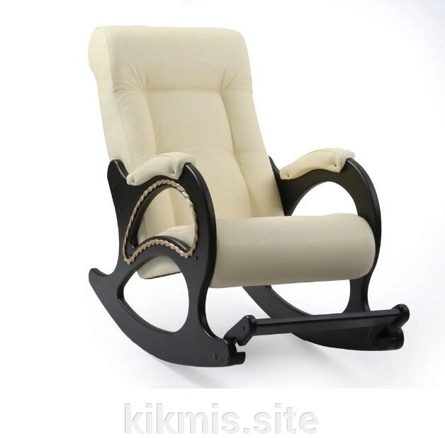 Кресло-качалка "Сочи" экокожа (венге/беж) с подножкой от компании Интернет - магазин Kikmis - фото 1