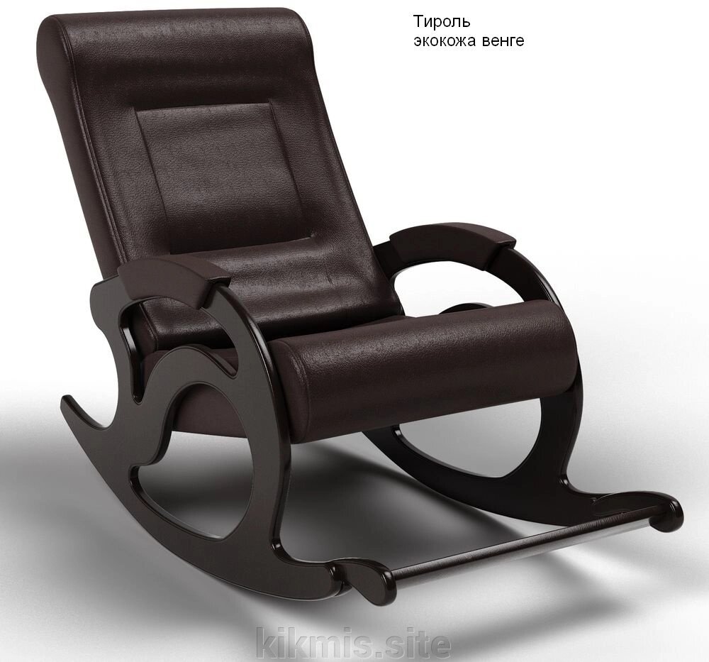 Кресло-качалка "Тироль"с подножкой экокожа венге КП от компании Интернет - магазин Kikmis - фото 1