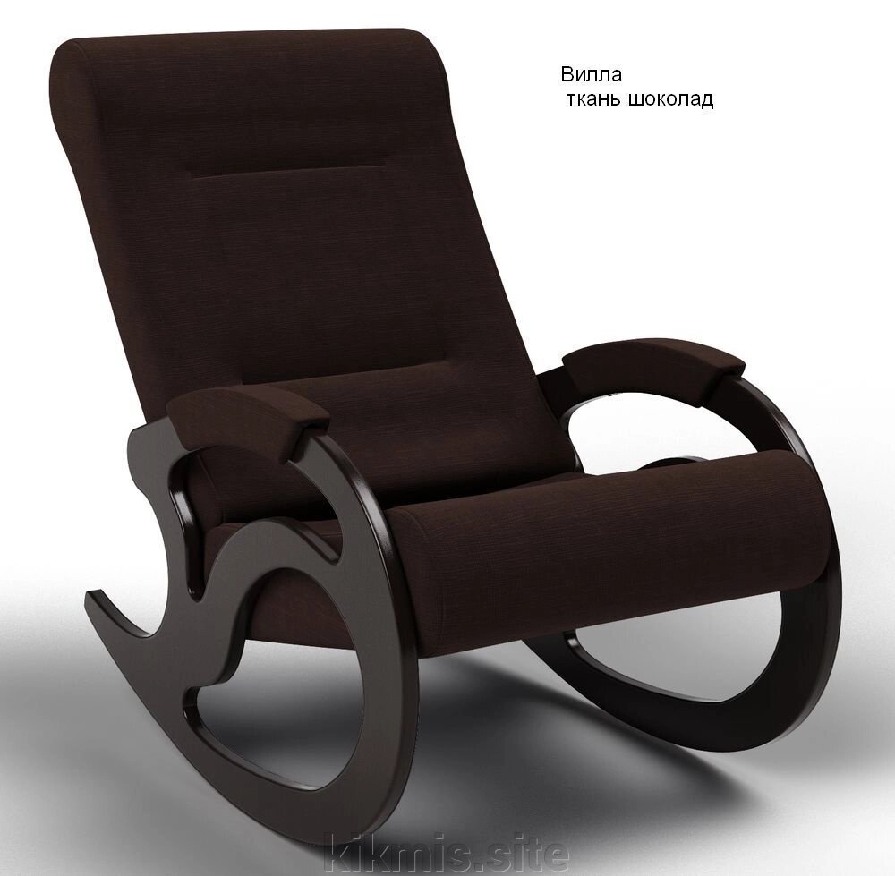 Кресло-качалка "Вилла" ткань шоколад от компании Интернет - магазин Kikmis - фото 1