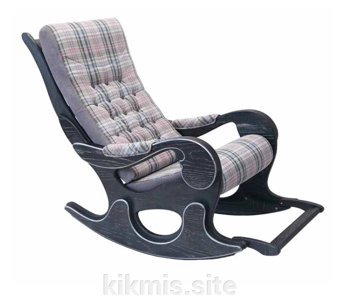 Кресло-качалка WOOD графит/ткань (Wales  grey) от компании Интернет - магазин Kikmis - фото 1