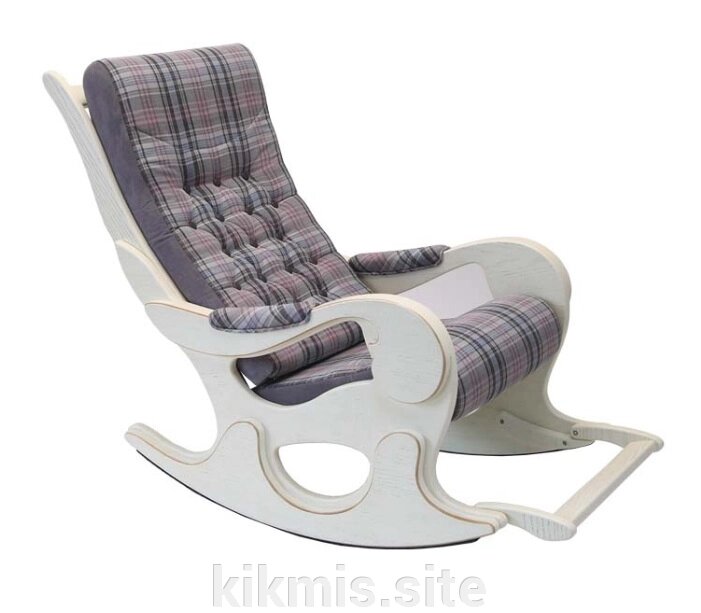 Кресло-качалка WOOD Крем/ткань (Wales  grey) от компании Интернет - магазин Kikmis - фото 1