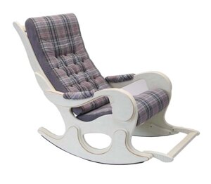 Кресло-качалка WOOD Крем/ткань (Wales grey)