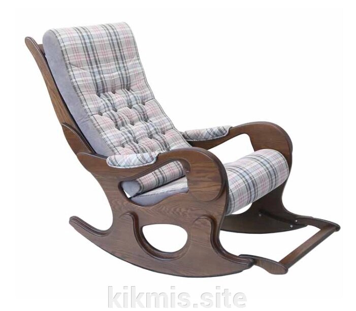 Кресло-качалка WOOD Орех/ткань (Wales  grey) от компании Интернет - магазин Kikmis - фото 1