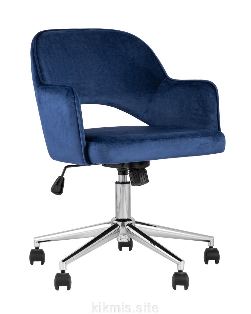 Кресло компьютерное Stool Group Кларк Велюр синий от компании Интернет - магазин Kikmis - фото 1