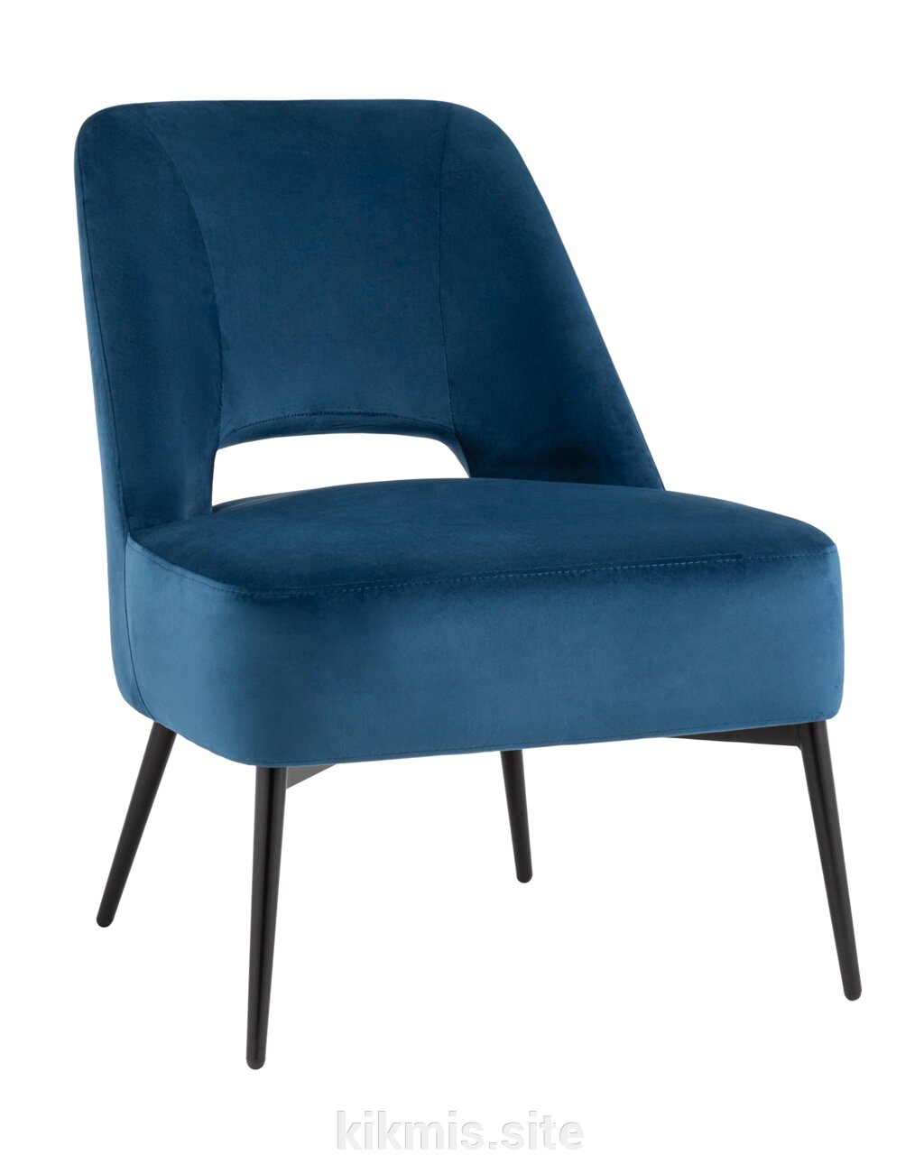 Кресло лаунж STOOL GROUP Бостон Велюр синий от компании Интернет - магазин Kikmis - фото 1