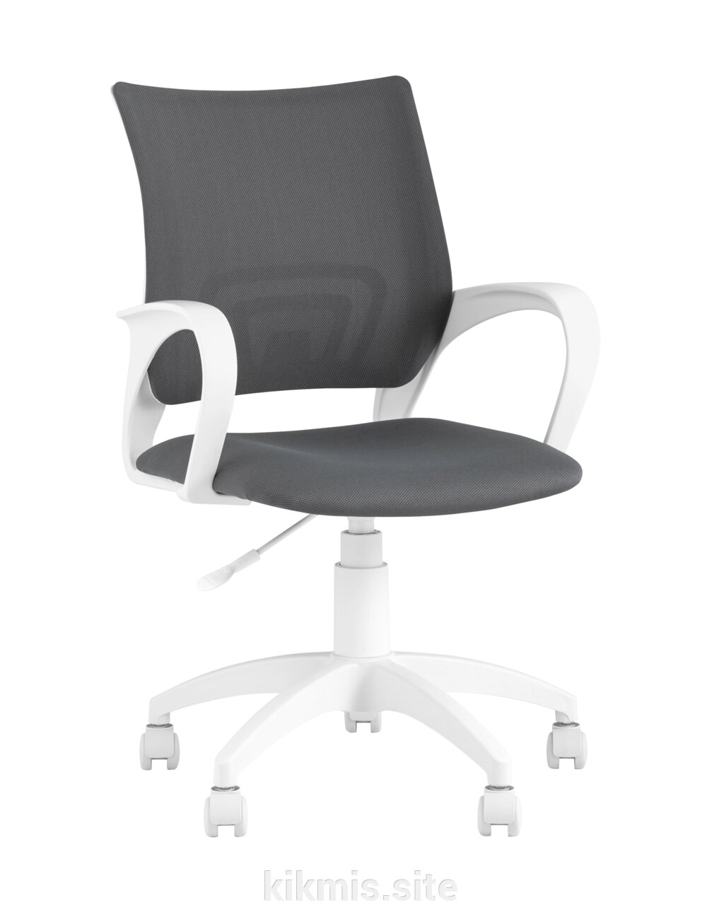 Кресло офисное STOOL GROUP ST-BASIC-W Серая ткань 26-25/Крестовина белый пластик от компании Интернет - магазин Kikmis - фото 1